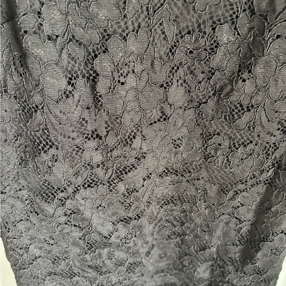 Quiet Luxury Nicole Miller Black Lace Dress with feather details in size 2 - Picture 2 of 10